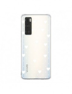 Coque Vivo Y70 Point Coeur Blanc Pin Point Heart...