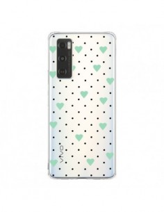 Coque Vivo Y70 Point Coeur Mint Bleu Vert Pin Point Heart...