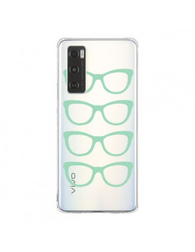 Coque Vivo Y70 Sunglasses Lunettes Soleil Mint Bleu Vert Transparente - Project M