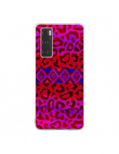 Coque Vivo Y70 Tribal Leopard Rouge - Ebi Emporium