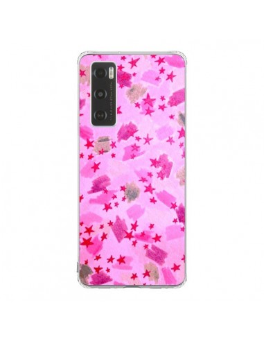 Coque Vivo Y70 Stars Etoiles Roses - Ebi Emporium