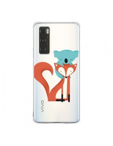 Coque Vivo Y70 Renard et Koala Love Transparente - Jay Fleck