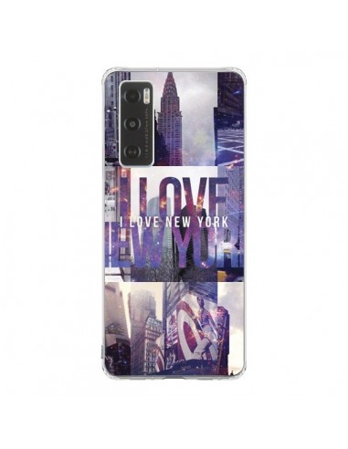 Coque Vivo Y70 I love New Yorck City violet - Javier Martinez