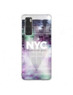 Coque Vivo Y70 I Love New York City Violet Vert - Javier...