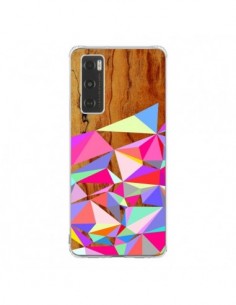Coque Vivo Y70 Wooden Multi Geo Bois Azteque Aztec Tribal...