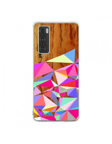 Coque Vivo Y70 Wooden Multi Geo Bois Azteque Aztec Tribal - Jenny Mhairi