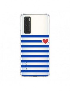 Coque Vivo Y70 Mariniere Coeur Love Transparente -...
