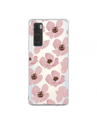 Coque Vivo Y70 Fleurs Roses Flower Transparente - Dricia Do