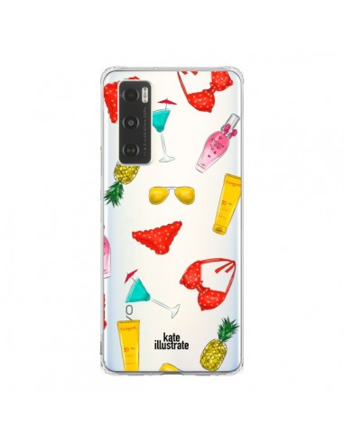 Coque Vivo Y70 Summer Essentials Ete Essentiel Transparente - kateillustrate