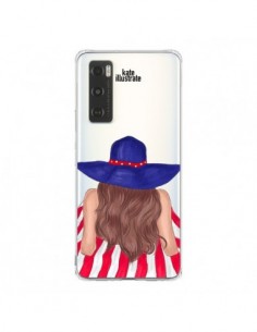 Coque Vivo Y70 Beah Girl Fille Plage Transparente -...