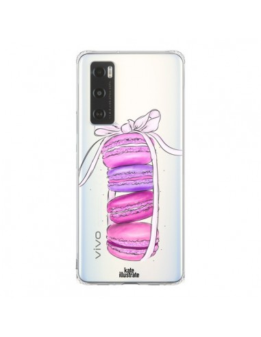 Coque Vivo Y70 Macarons Pink Purple Rose Violet Transparente - kateillustrate