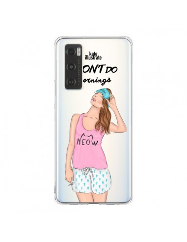 Coque Vivo Y70 I Don't Do Mornings Matin Transparente - kateillustrate