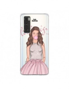 Coque Vivo Y70 Bubble Girl Tiffany Rose Transparente -...