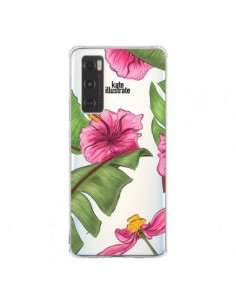 Coque Vivo Y70 Tropical Leaves Fleurs Feuilles...