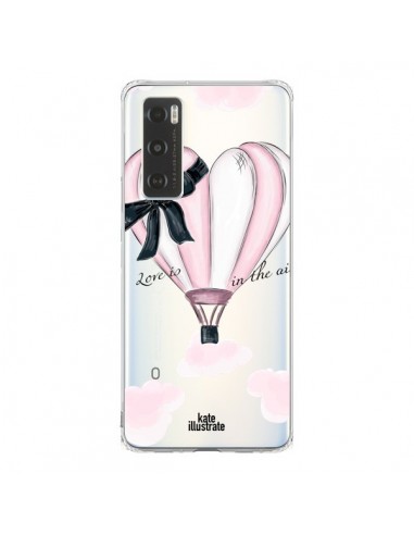 Coque Vivo Y70 Love is in the Air Love Montgolfier Transparente - kateillustrate