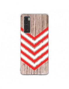 Coque Vivo Y70 Tribal Aztèque Bois Wood Flèche Rouge...