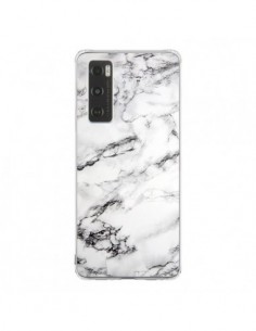 Coque Vivo Y70 Marbre Marble Blanc White - Laetitia