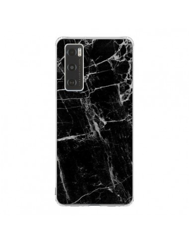 Coque Vivo Y70 Marbre Marble Noir Black - Laetitia