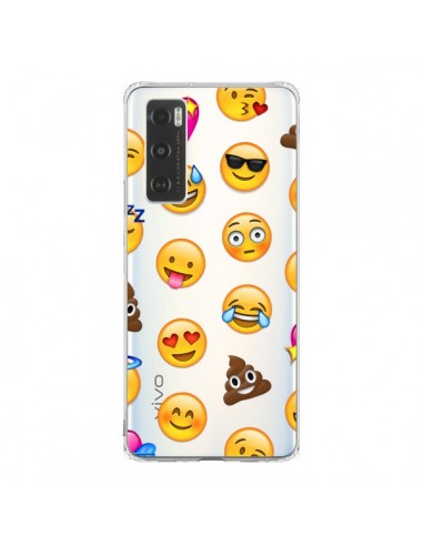 Coque Vivo Y70 Emoticone Emoji Transparente - Laetitia