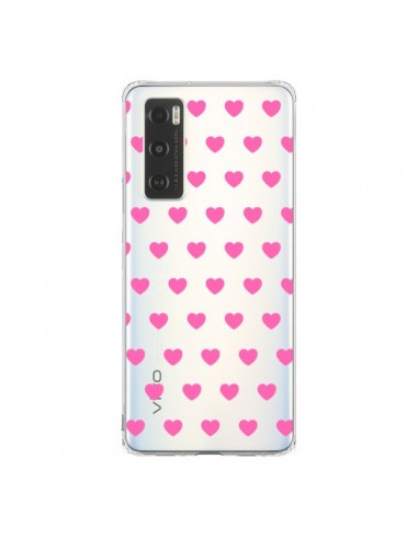 Coque Vivo Y70 Coeur Heart Love Amour Rose Transparente - Laetitia