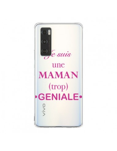 Coque Vivo Y70 Je suis une maman trop géniale Transparente - Laetitia