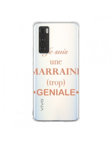 Coque Vivo Y70 Je suis une marraine trop géniale Transparente - Laetitia