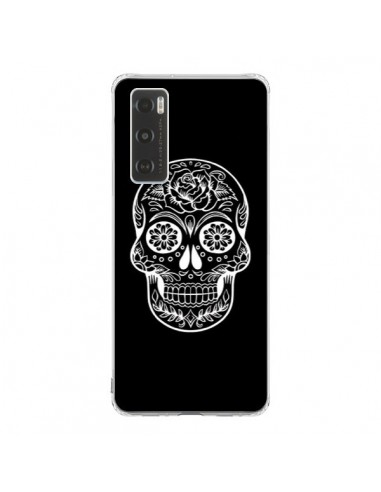 Coque Vivo Y70 Tête de Mort Mexicaine Blanche - Laetitia