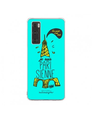 Coque Vivo Y70 Je suis Parisienne La Tour Eiffel Bleu - Leellouebrigitte