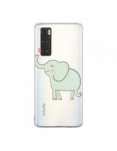 Coque Vivo Y70 Elephant Elefant Animal Coeur Love  Transparente - Petit Griffin