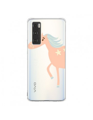 Coque Vivo Y70 Licorne Unicorn Rose Transparente - Petit Griffin