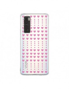Coque Vivo Y70 Coeurs Heart Love Amour Rose Transparente...