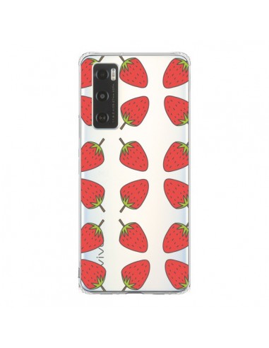 Coque Vivo Y70 Fraise Fruit Strawberry Transparente - Petit Griffin
