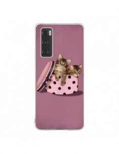 Coque Vivo Y70 Chaton Chat Kitten Boite Pois - Maryline...
