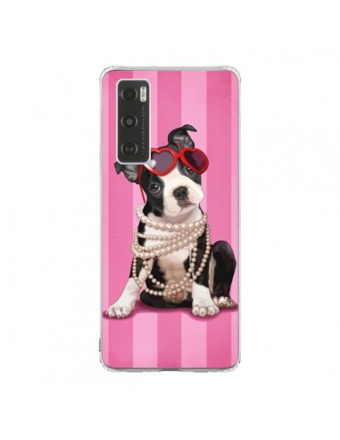 Coque Vivo Y70 Chien Dog Fashion Collier Perles Lunettes Coeur - Maryline Cazenave