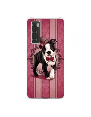 Coque Vivo Y70 Chien Dog Gentleman Noeud Papillon Chapeau - Maryline Cazenave