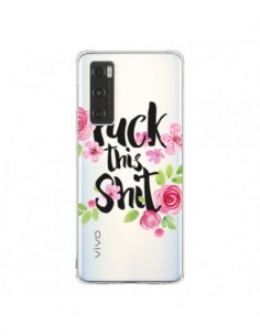 Coque Vivo Y70 Fuck this Shit Flower Fleur Transparente -...
