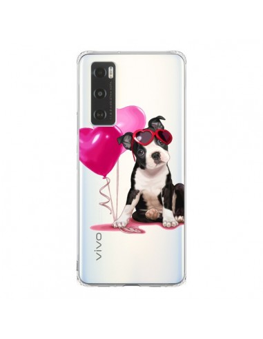 Coque Vivo Y70 Chien Dog Ballon Lunettes Coeur Rose Transparente - Maryline Cazenave