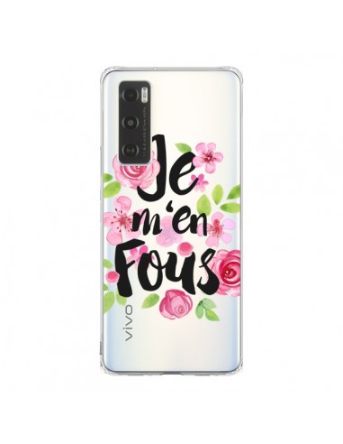 Coque Vivo Y70 Je M'en Fous Fleurs Transparente - Maryline Cazenave