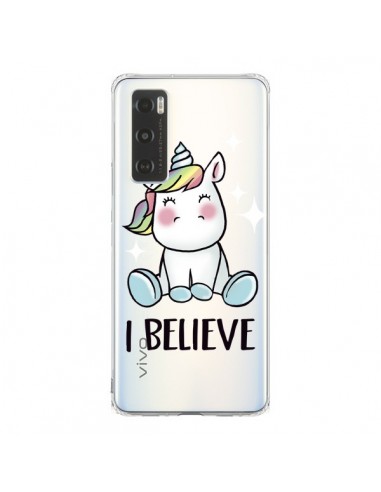 Coque Vivo Y70 Licorne I Believe Transparente - Maryline Cazenave