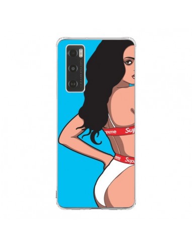 Coque Vivo Y70 Pop Art Femme Bleu - Mikadololo