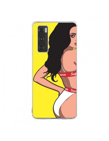 Coque Vivo Y70 Pop Art Femme Jaune - Mikadololo