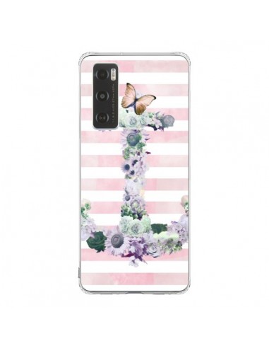 Coque Vivo Y70 Ancre Rose Fleurs Navire - Monica Martinez