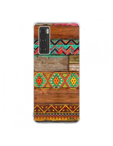 Coque Vivo Y70 Indian Wood Bois Azteque - Maximilian San