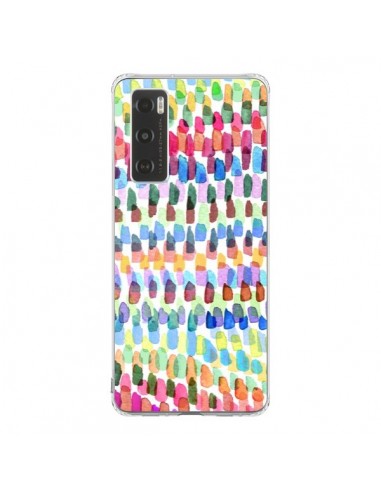 Coque Vivo Y70 Artsy Strokes Stripes Colorful - Ninola Design