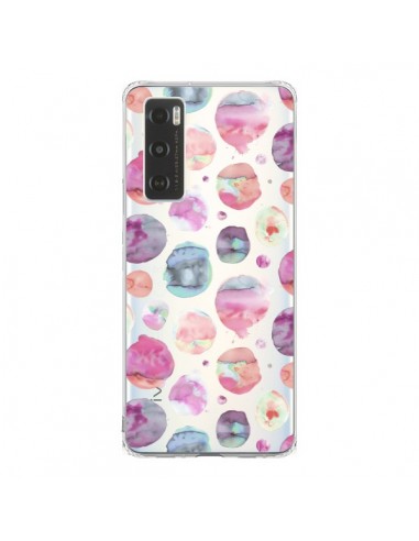 Coque Vivo Y70 Big Watery Dots Pink - Ninola Design