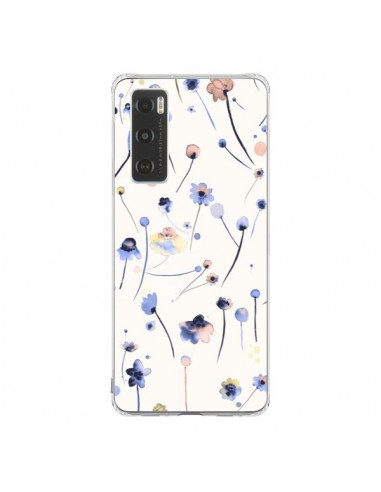 Coque Vivo Y70 Blue Soft Flowers - Ninola Design