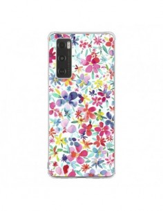 Coque Vivo Y70 Colorful Flowers Petals Blue - Ninola Design