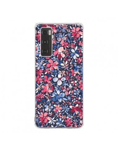 Coque Vivo Y70 Colorful Little Flowers Navy - Ninola Design