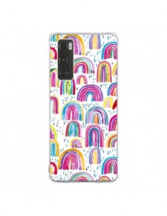 Coque Vivo Y70 Cute Watercolor Rainbows - Ninola Design