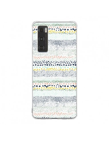 Coque Vivo Y70 Little Textured Dots Green - Ninola Design